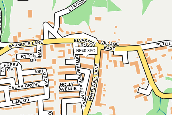 NE40 3PQ map - OS OpenMap – Local (Ordnance Survey)