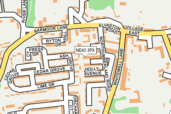 NE40 3PX map - OS OpenMap – Local (Ordnance Survey)