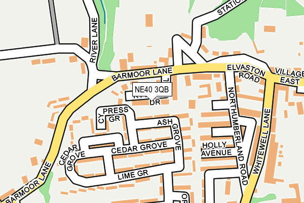 NE40 3QB map - OS OpenMap – Local (Ordnance Survey)