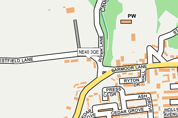 NE40 3QE map - OS OpenMap – Local (Ordnance Survey)
