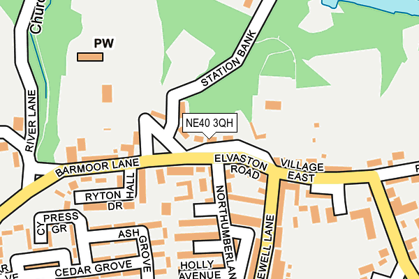 NE40 3QH map - OS OpenMap – Local (Ordnance Survey)