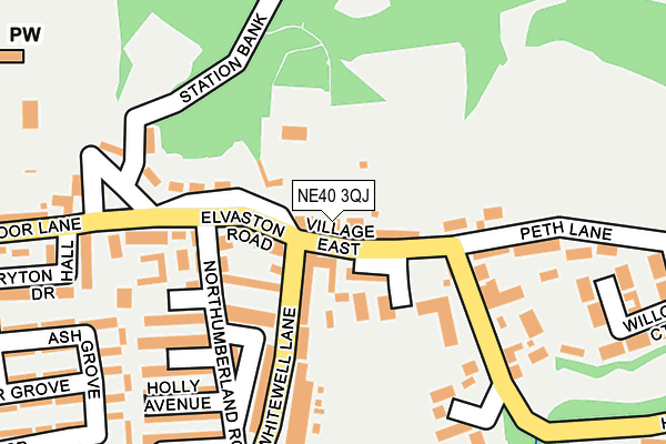 NE40 3QJ map - OS OpenMap – Local (Ordnance Survey)