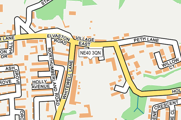 NE40 3QN map - OS OpenMap – Local (Ordnance Survey)