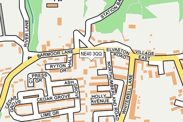 NE40 3QQ map - OS OpenMap – Local (Ordnance Survey)