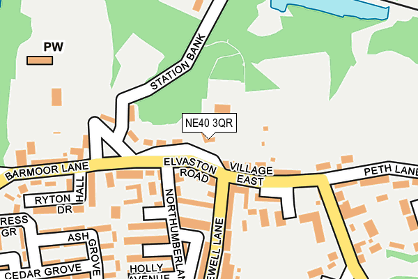 NE40 3QR map - OS OpenMap – Local (Ordnance Survey)