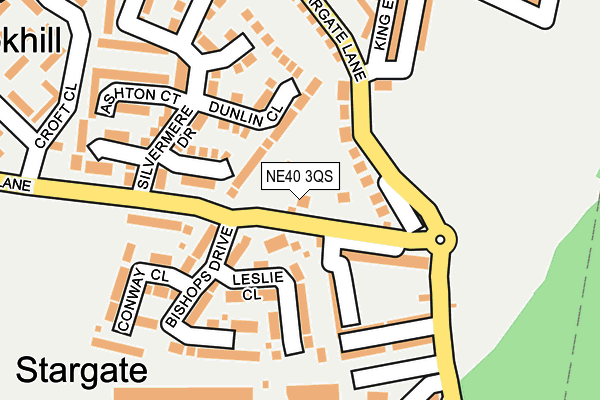 NE40 3QS map - OS OpenMap – Local (Ordnance Survey)