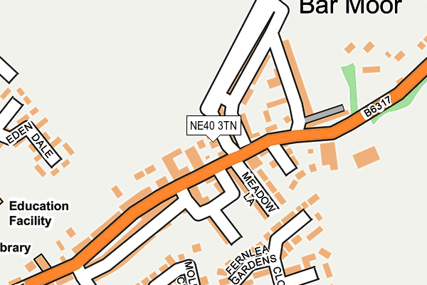 NE40 3TN map - OS OpenMap – Local (Ordnance Survey)