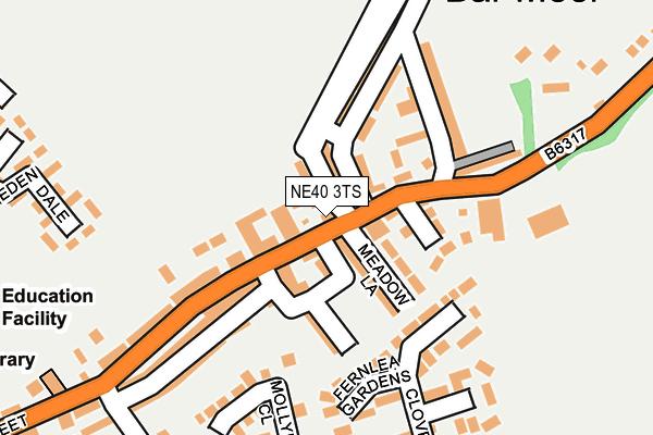NE40 3TS map - OS OpenMap – Local (Ordnance Survey)