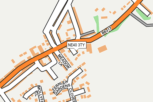 NE40 3TY map - OS OpenMap – Local (Ordnance Survey)