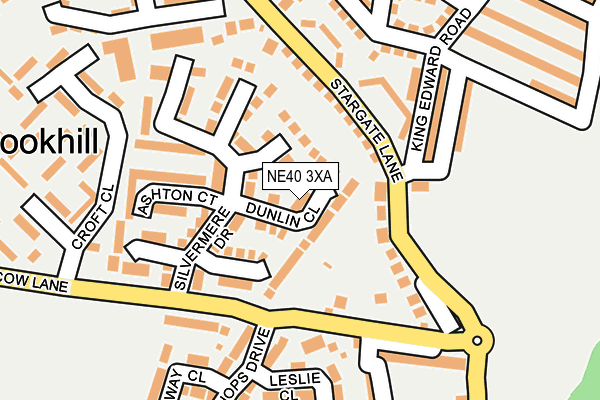 NE40 3XA map - OS OpenMap – Local (Ordnance Survey)