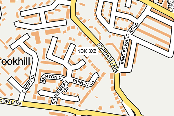 NE40 3XB map - OS OpenMap – Local (Ordnance Survey)