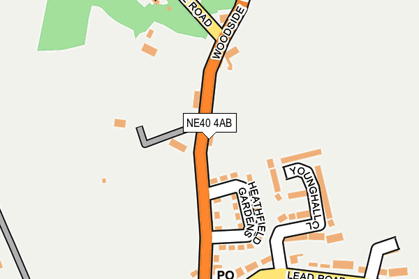 NE40 4AB map - OS OpenMap – Local (Ordnance Survey)