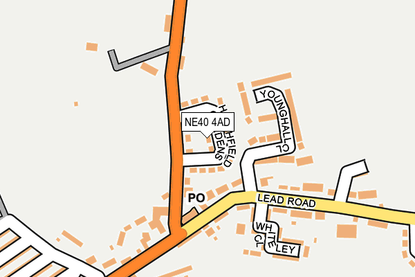 NE40 4AD map - OS OpenMap – Local (Ordnance Survey)