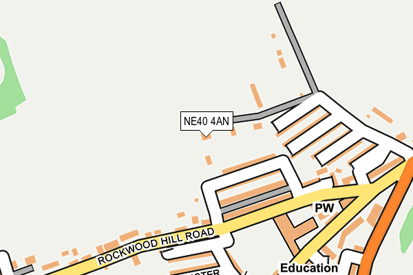 NE40 4AN map - OS OpenMap – Local (Ordnance Survey)