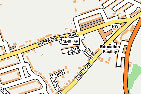 NE40 4AP map - OS OpenMap – Local (Ordnance Survey)