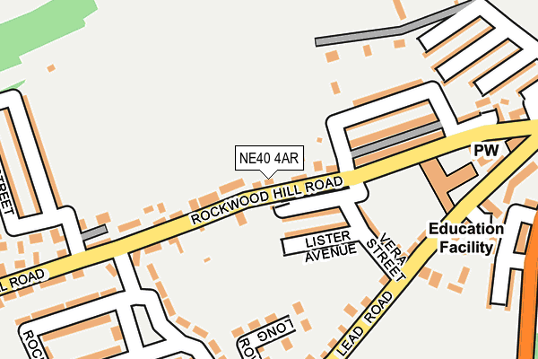 NE40 4AR map - OS OpenMap – Local (Ordnance Survey)