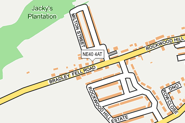 NE40 4AT map - OS OpenMap – Local (Ordnance Survey)