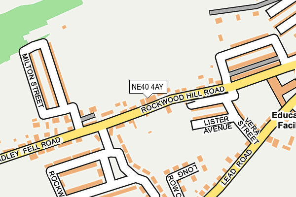 NE40 4AY map - OS OpenMap – Local (Ordnance Survey)