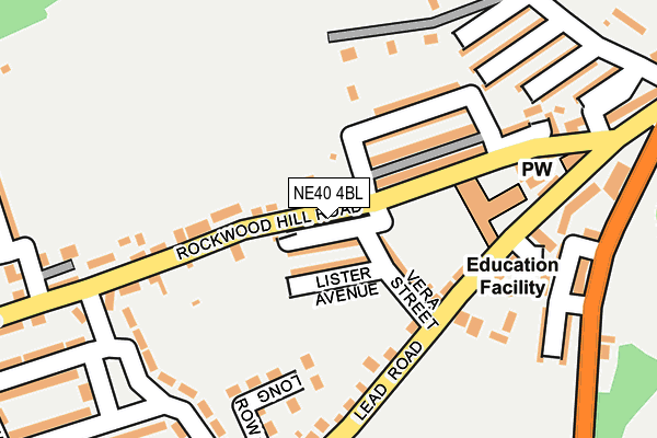 NE40 4BL map - OS OpenMap – Local (Ordnance Survey)