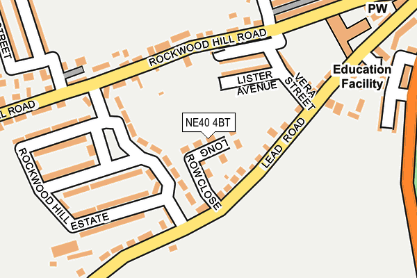 NE40 4BT map - OS OpenMap – Local (Ordnance Survey)