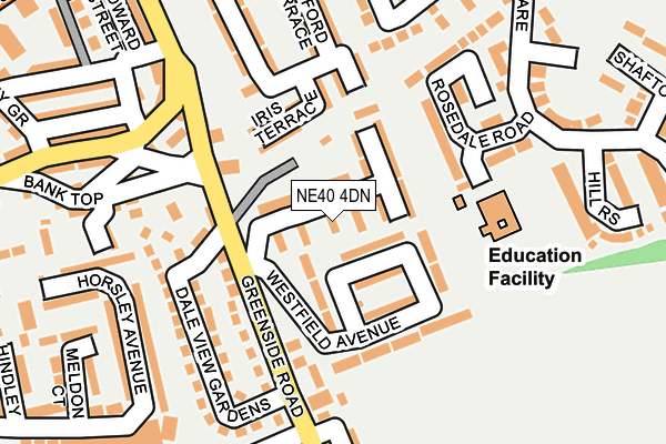 NE40 4DN map - OS OpenMap – Local (Ordnance Survey)