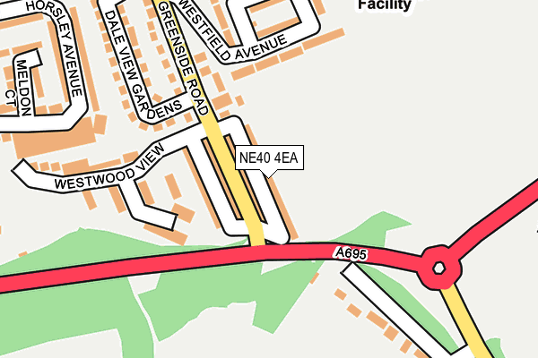 NE40 4EA map - OS OpenMap – Local (Ordnance Survey)