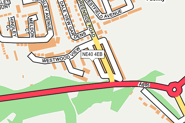 NE40 4EB map - OS OpenMap – Local (Ordnance Survey)