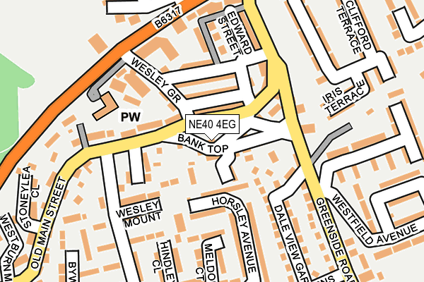 NE40 4EG map - OS OpenMap – Local (Ordnance Survey)