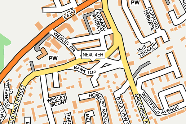 NE40 4EH map - OS OpenMap – Local (Ordnance Survey)