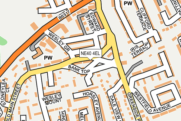 NE40 4EL map - OS OpenMap – Local (Ordnance Survey)