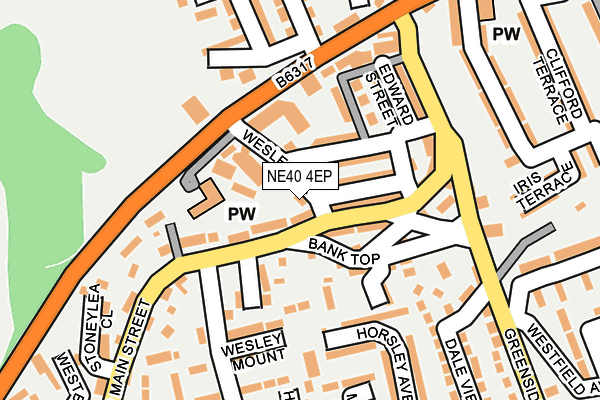 NE40 4EP map - OS OpenMap – Local (Ordnance Survey)
