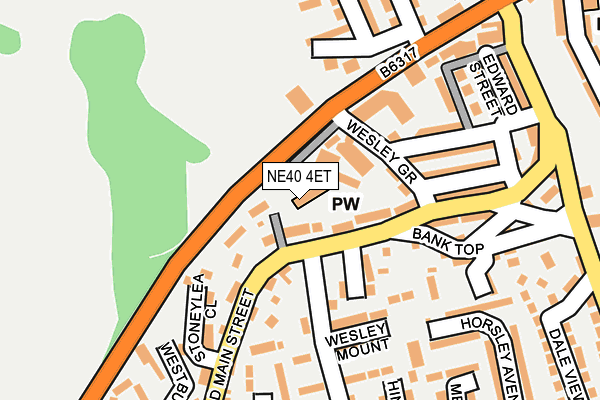 NE40 4ET map - OS OpenMap – Local (Ordnance Survey)