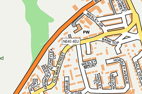 NE40 4EU map - OS OpenMap – Local (Ordnance Survey)