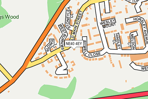 NE40 4EY map - OS OpenMap – Local (Ordnance Survey)