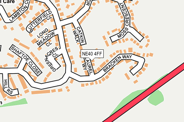 NE40 4FF map - OS OpenMap – Local (Ordnance Survey)