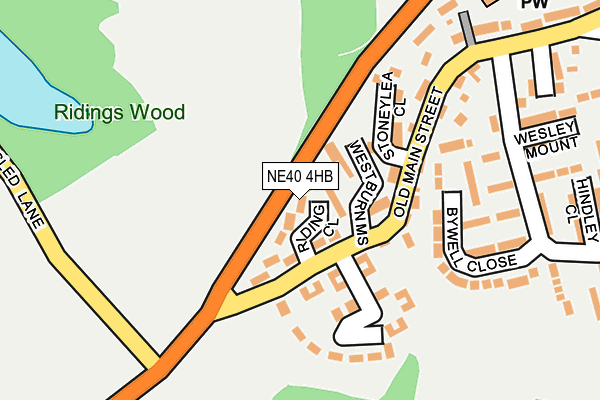 NE40 4HB map - OS OpenMap – Local (Ordnance Survey)