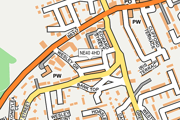 NE40 4HD map - OS OpenMap – Local (Ordnance Survey)