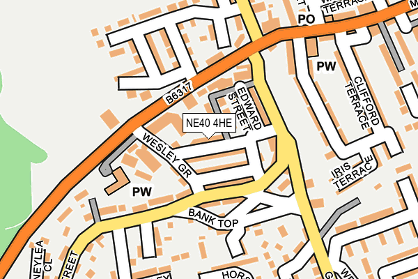 NE40 4HE map - OS OpenMap – Local (Ordnance Survey)