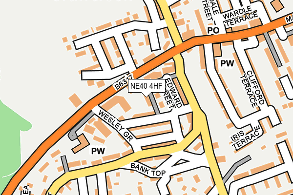 NE40 4HF map - OS OpenMap – Local (Ordnance Survey)