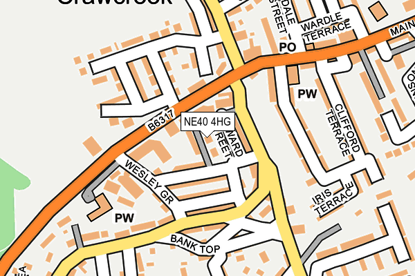 NE40 4HG map - OS OpenMap – Local (Ordnance Survey)