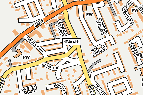 NE40 4HH map - OS OpenMap – Local (Ordnance Survey)