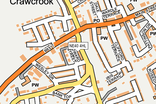 NE40 4HL map - OS OpenMap – Local (Ordnance Survey)