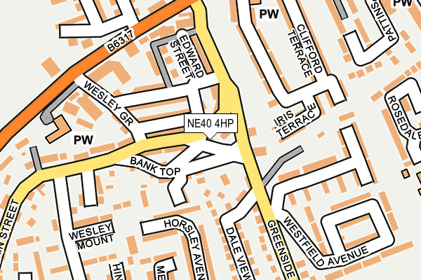 NE40 4HP map - OS OpenMap – Local (Ordnance Survey)