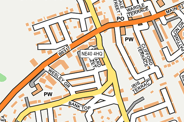 NE40 4HQ map - OS OpenMap – Local (Ordnance Survey)