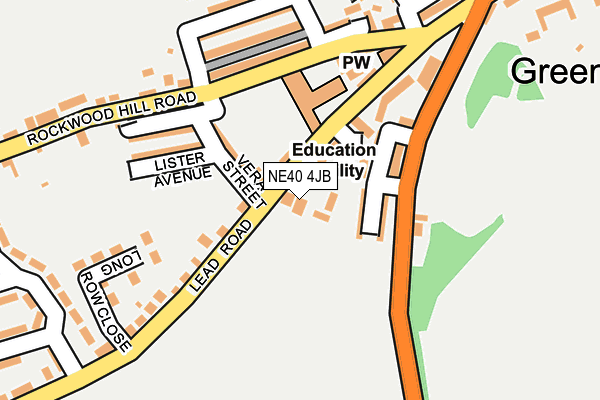 NE40 4JB map - OS OpenMap – Local (Ordnance Survey)