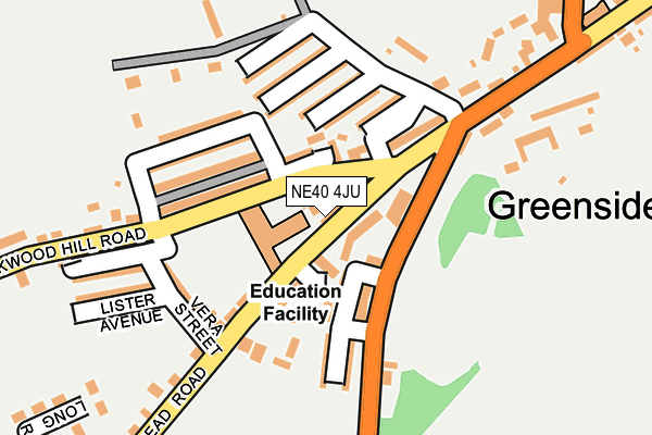 NE40 4JU map - OS OpenMap – Local (Ordnance Survey)