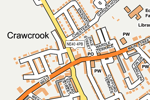 NE40 4PB map - OS OpenMap – Local (Ordnance Survey)