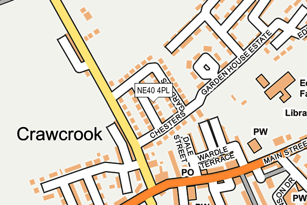 NE40 4PL map - OS OpenMap – Local (Ordnance Survey)