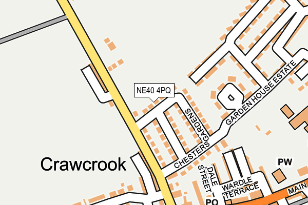 NE40 4PQ map - OS OpenMap – Local (Ordnance Survey)