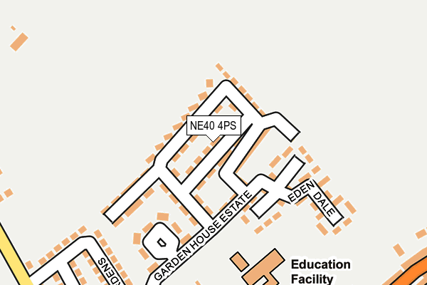 NE40 4PS map - OS OpenMap – Local (Ordnance Survey)